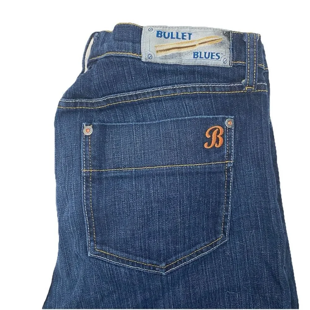 Bullet Blues Company Men’s Straight Leg Wide Leg Designer Jeans Size 36x32 USA